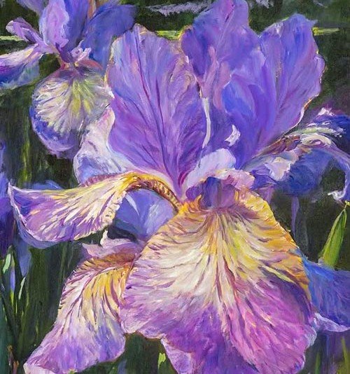 Friday Night Art & Wine - Paint Irises w/ Shirley Sakatani: April 10, 5-8 pm - All Levels