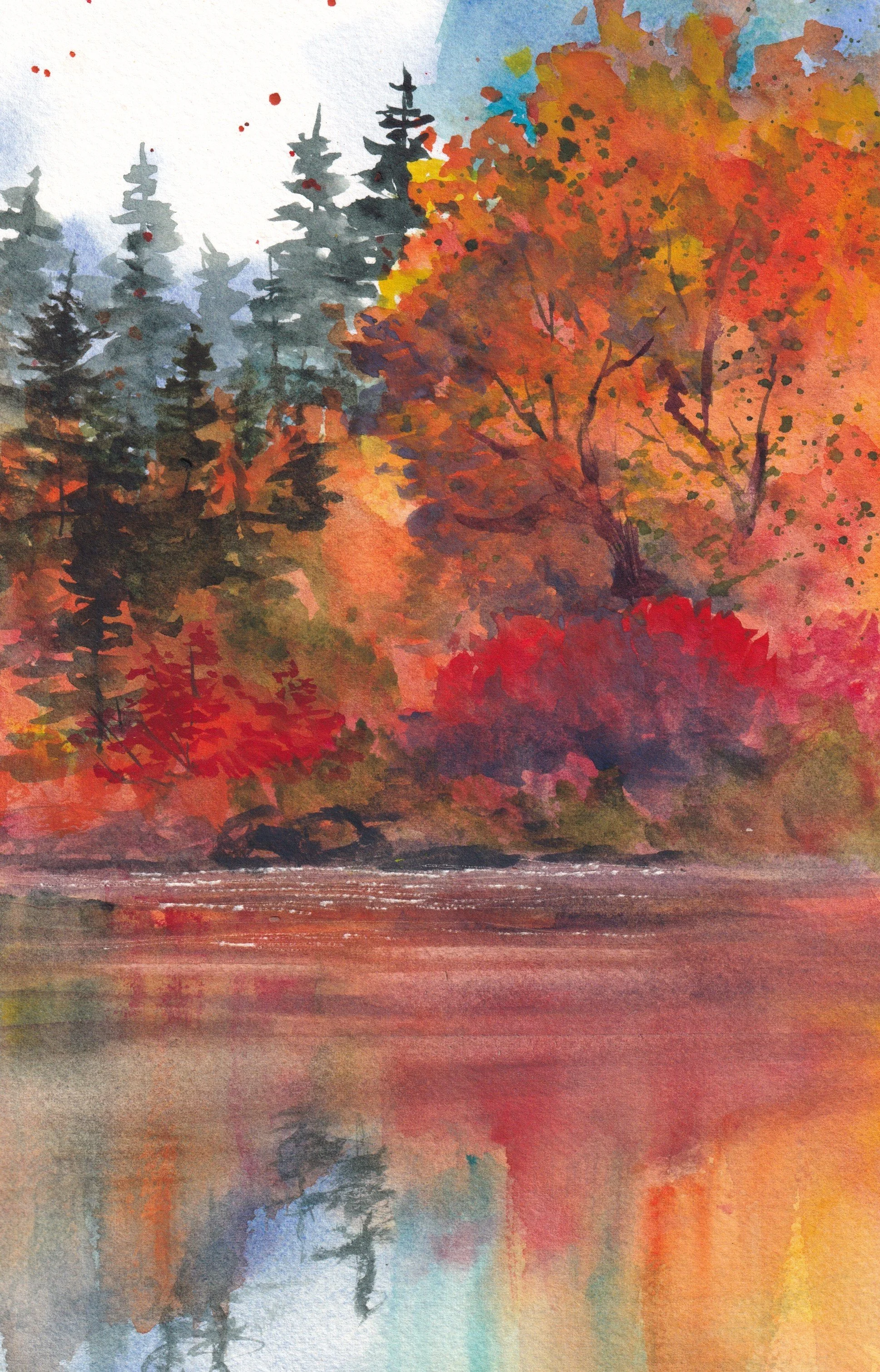 Fall Color Nature Sketch in Pencil, Ink & Watercolor w/ Kathleen Moore - 5 Thursdays, Oct 1 - 29, 10:30-1:00: All Levels