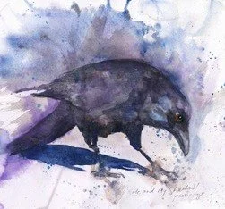 Friday Night Art & Wine : Watercolor - Crow w/ Pam Carraway - November 7, 5-8 PM: All levels, including beginners!