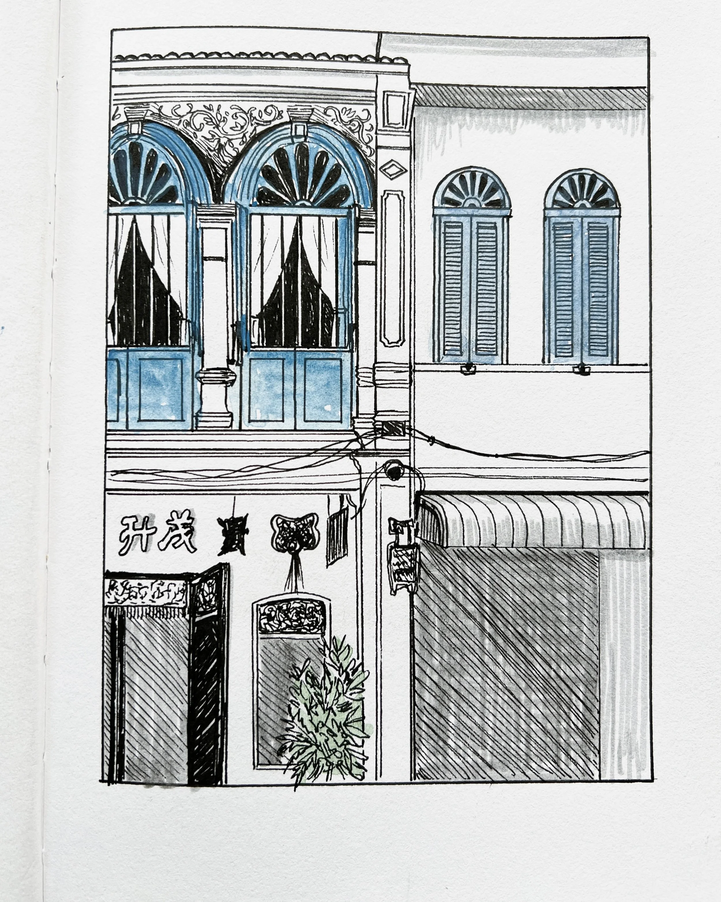 Building Facades in Phuket, Thailand