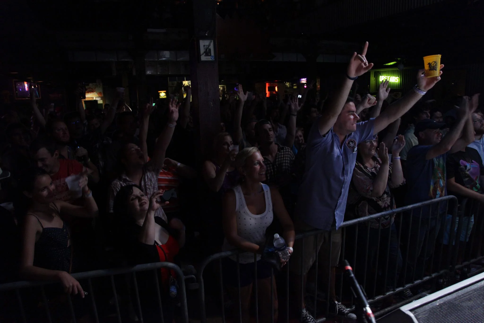 Fans going wild at the end of the Last Jam. 