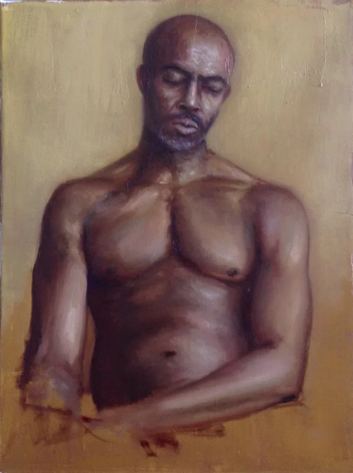 Thomas Legaspi. "Study of Trevor" oil on canvas. 12 x 16 inches. 2016.