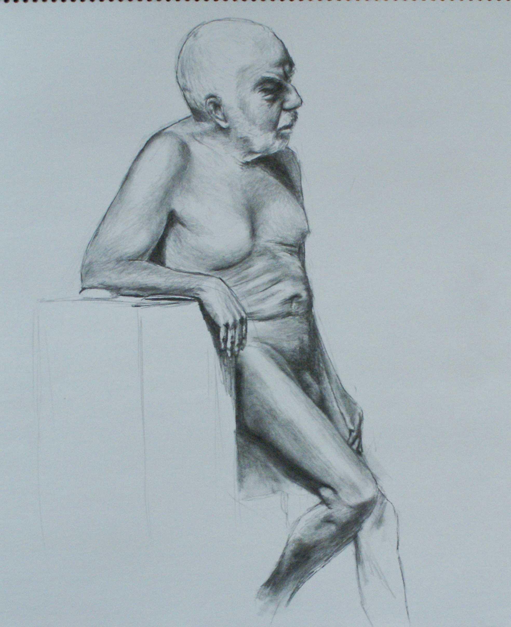 David Merrique- Anatomy and Figure Drawing. Charcoal on paper 18 x 24 in.