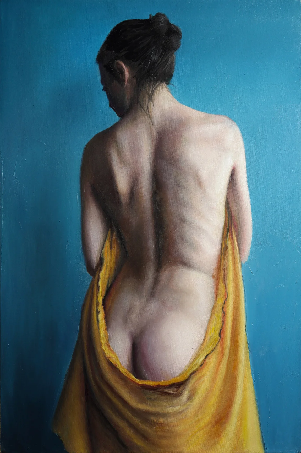 "Your Cold Blue Stare" oil on canvas. 28 x 48 in. 2016