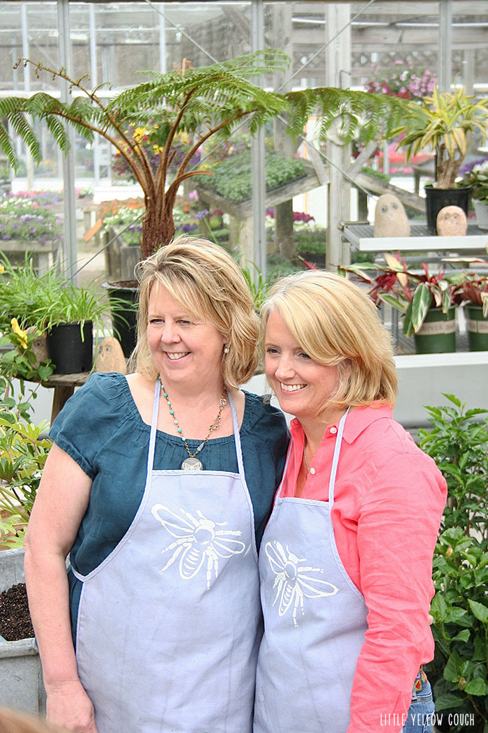 Our workshop leader, Elizabeth Carroll (L), and guest, Amy.