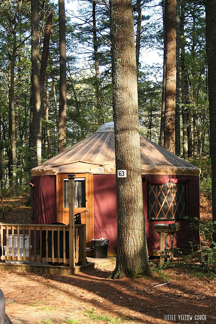 One of two yurts we rented for the weekend.