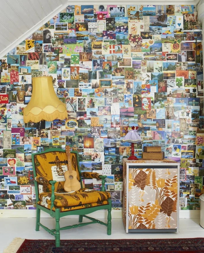I mage taken from Home for Now by Joanna Thornhill (CICO Books) - Postcard Wall