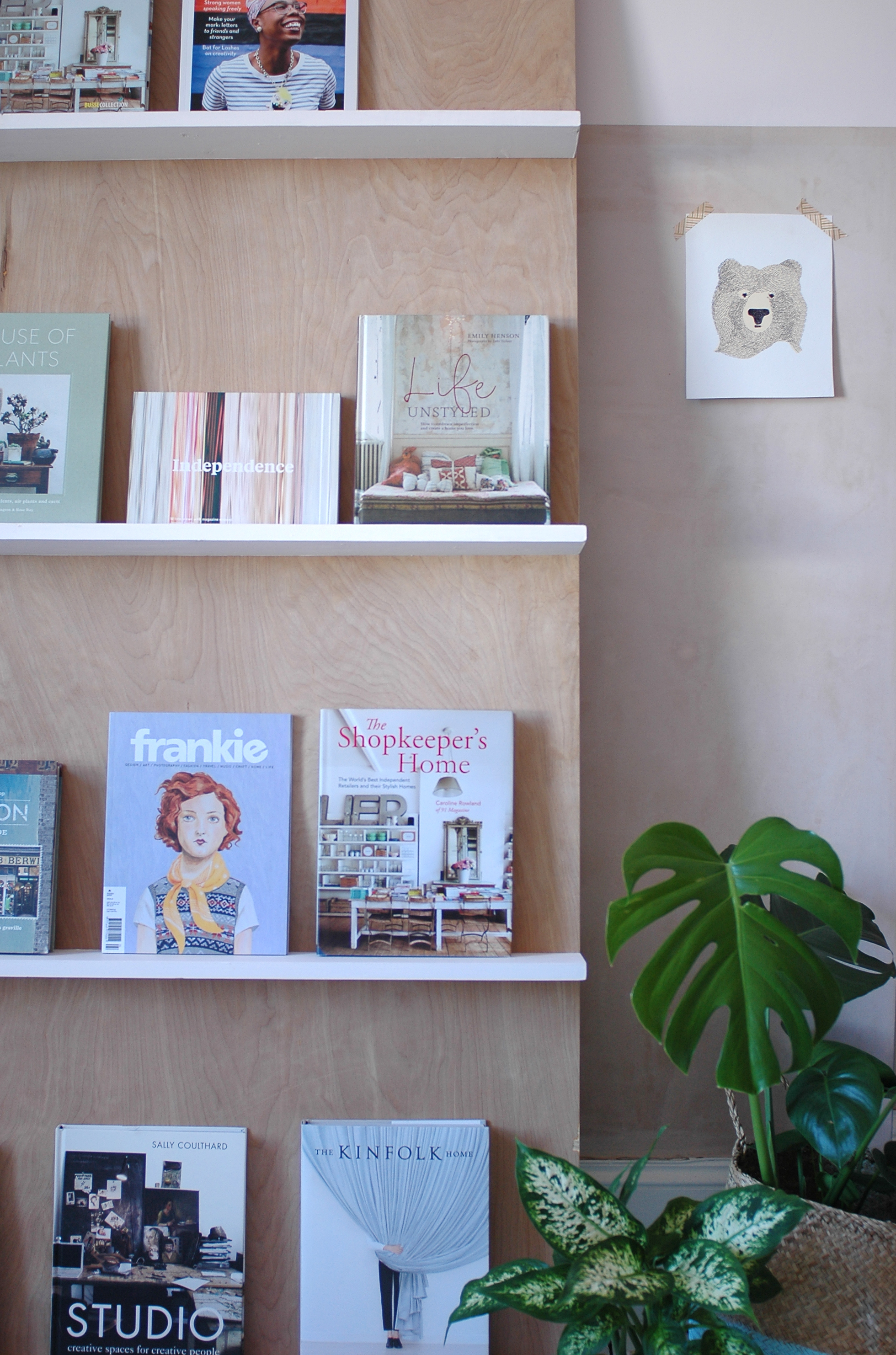 Photography by Caroline Rowland : Office Bookshelf