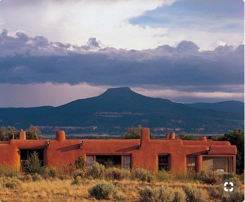 From Georgia O'Keefe's Ghost Ranch, outside Santa Fe, NM. Photo by Architectural Digest .
