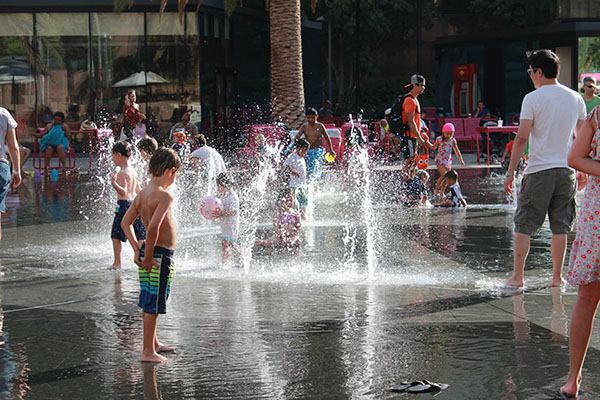 Swimsuits not required, but the smart kids wear them.
