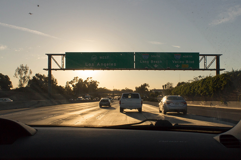 Phase 1: Warm up the camera beginning with freeway shots.