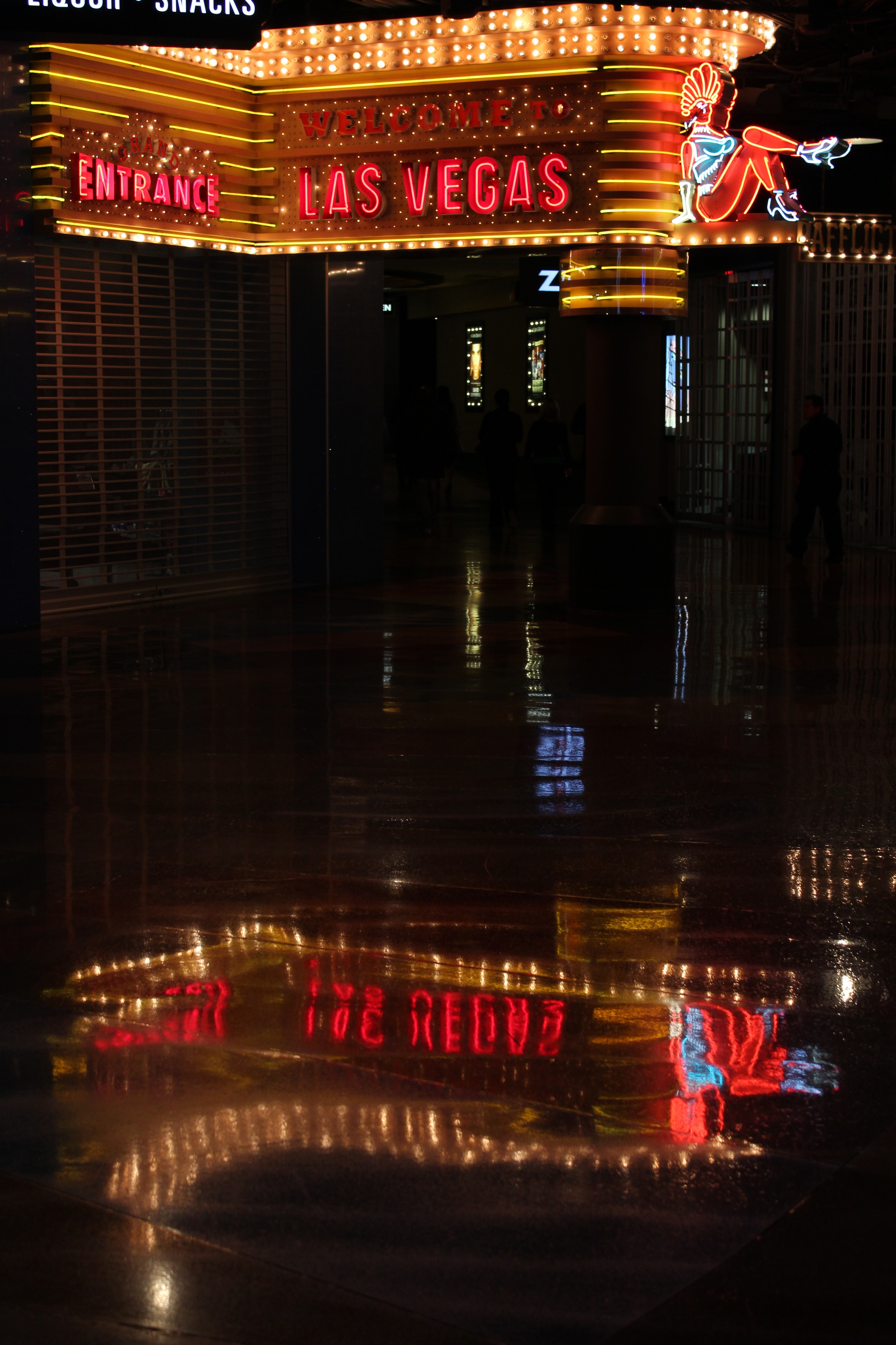 Polished floor, light up sign, I couldn't resist.