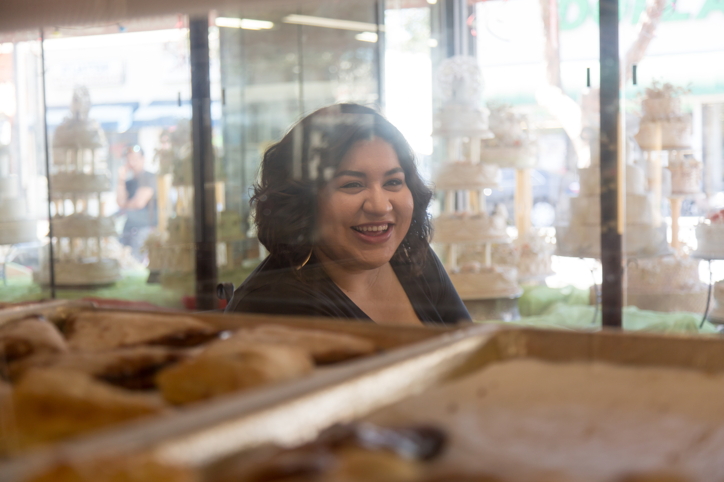 Dorenyse Diaz at El Pueblo Bakery in South Gate.