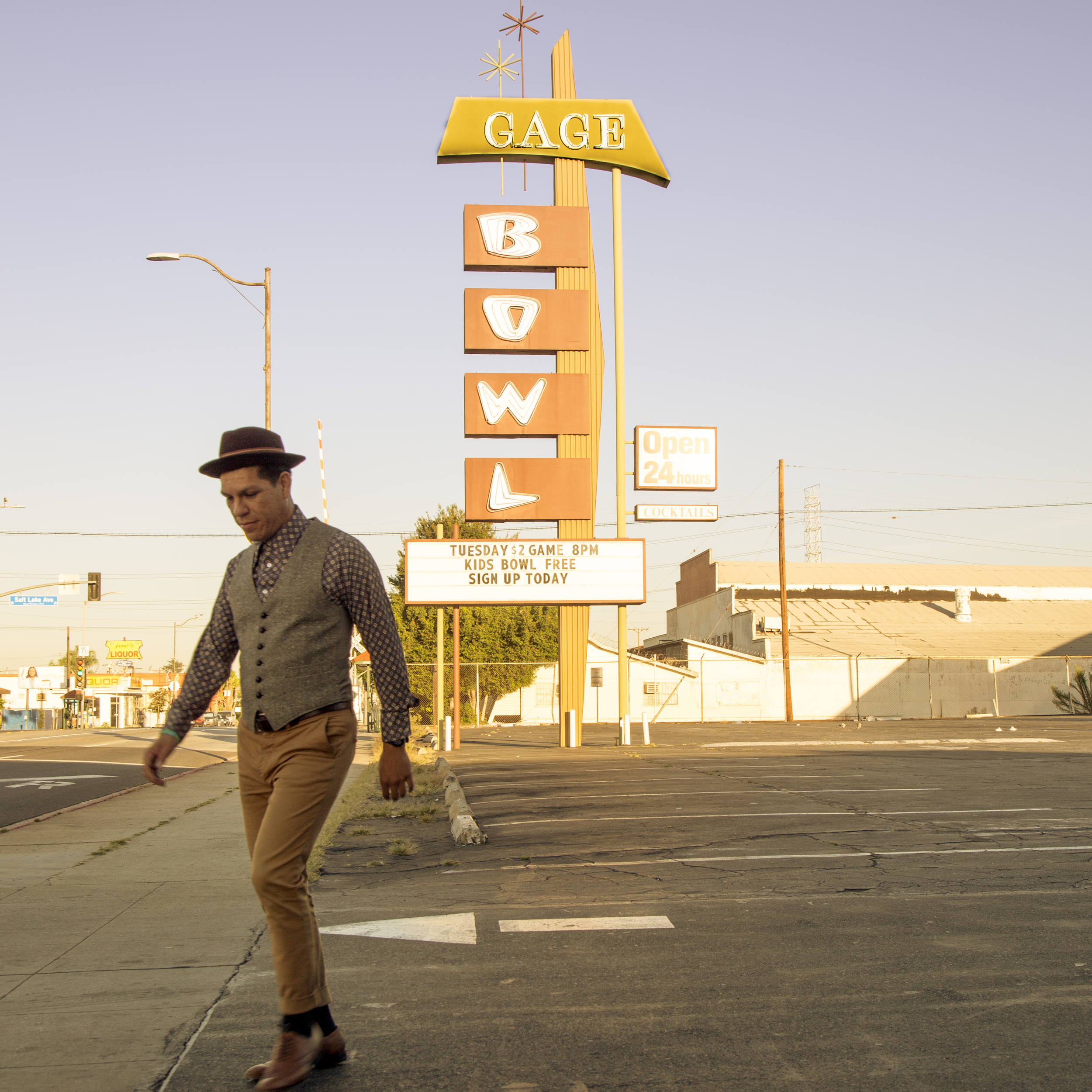 Hector Flores in front of Gage Bowl in Huntington Park.