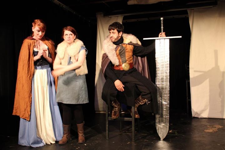 Alice Moran as Sansa, Sarah Hillier as Arya, and Kris Siddiqi as Ned ... poor poor Ned.