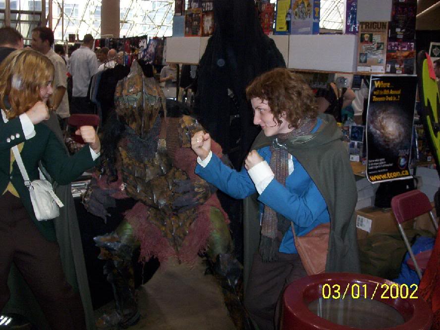 Merry and Pippin take on an orc!