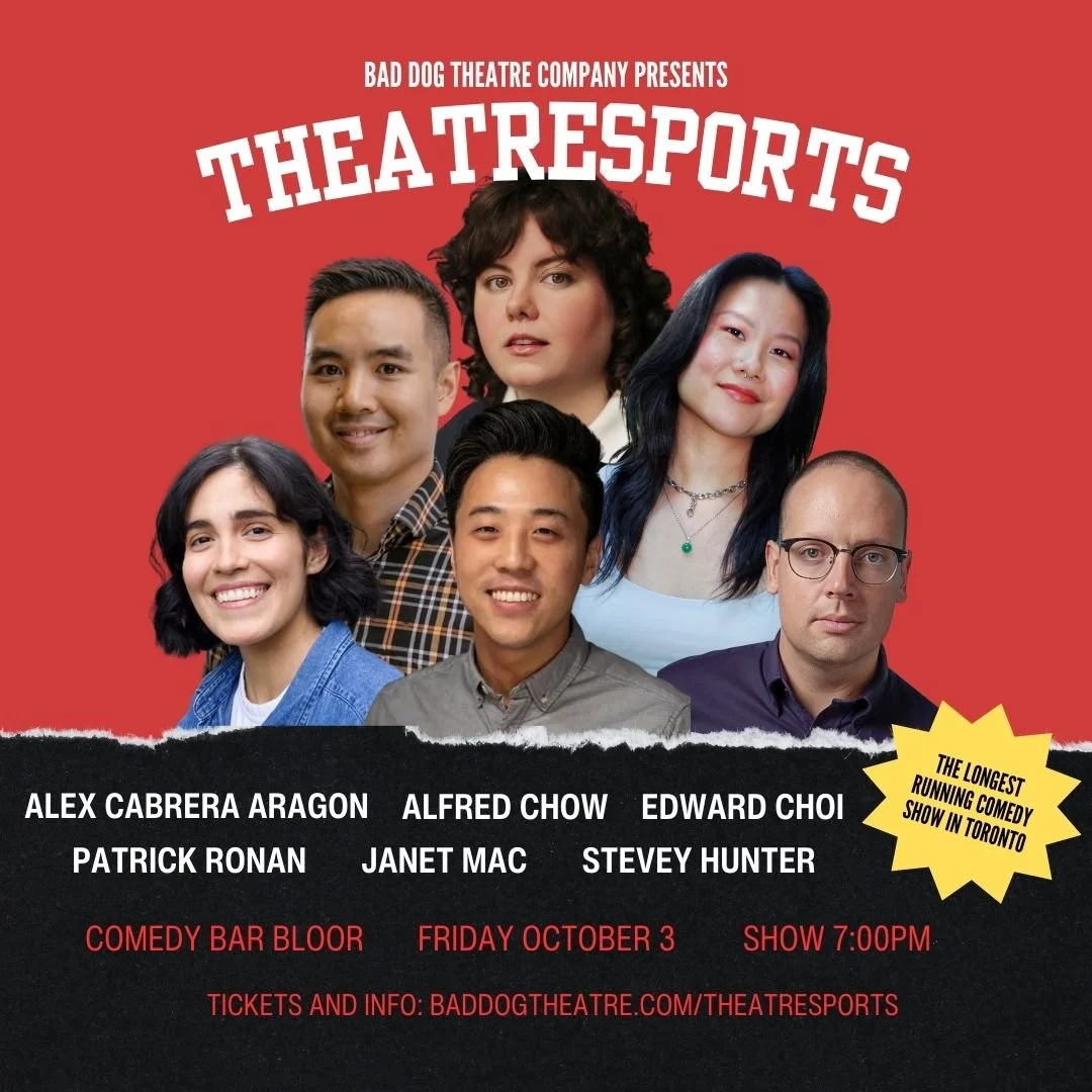 Only 3 days until the chaos hits the stage&mdash;Toronto Theatresports is back with the Bad Dog Featured Players

📅 Friday night at 7pm 
🎭 Comedy Bar Bloor (945 Bloor St. W.)
🎟️ Tickets in bio

#TorontoComedy #TorontoEvents #TorontoImprov #Toronto
