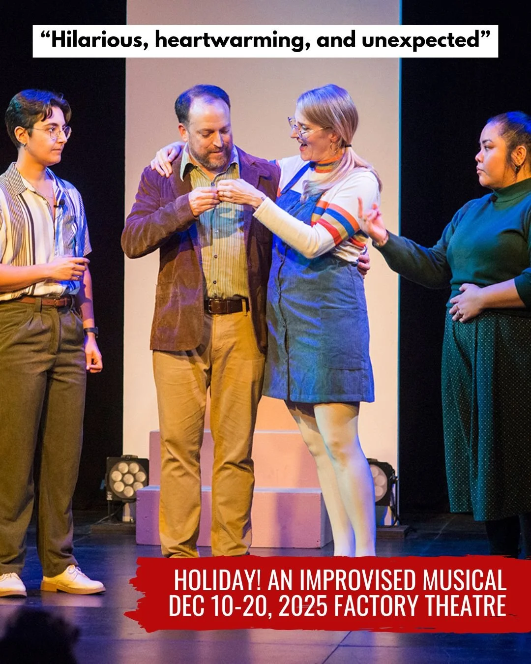 Who needs a silent night when you can have a musical night? 🎶✨ Join us for Holiday! An Improvised Musical&mdash;an improvised holiday spectacular! 🎄🎤 #LiveTheatre

Holiday! An Improvised Musical runs December 10-20 at Factory Theatre. Tickets and 
