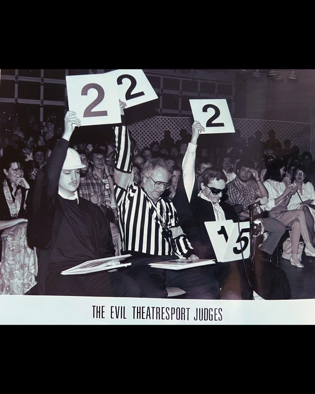 #throwback to this shot of &quot;The Evil Theatresport Judges&quot; from the 1980s!

You can still watch Toronto&rsquo;s Longest Running Improv Show every Friday, 7pm at @comedybarto, featuring Bad Dog's Featured Players!

#DoYouRemember #TorontoImpr