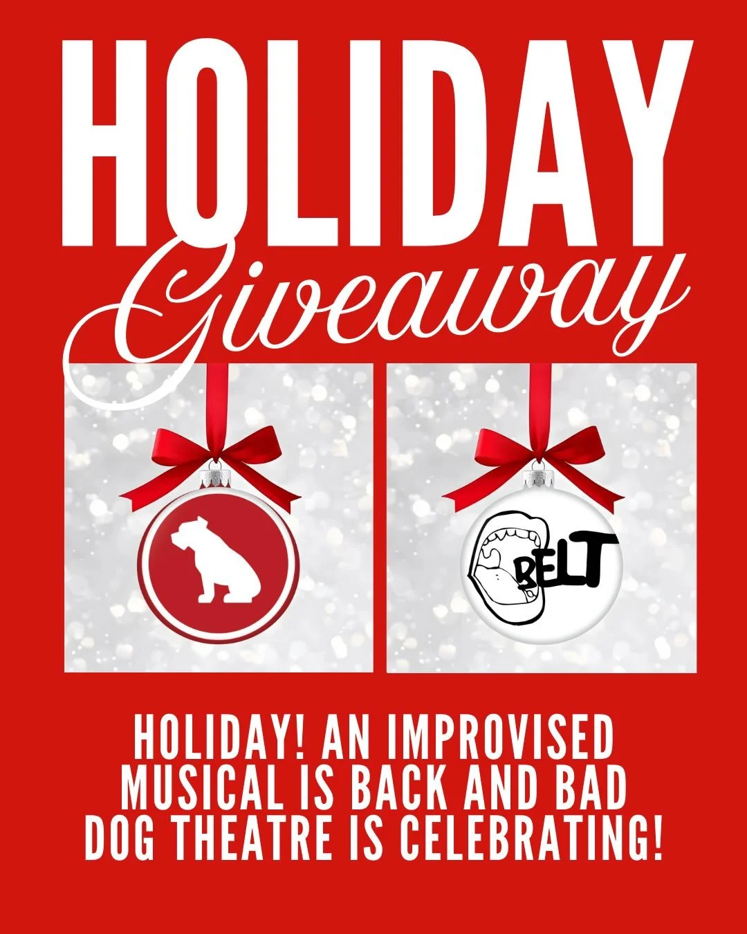 Holiday! An Improvised Musical returns on December 10th and we are celebrating with giveaways leading up to opening night. Today&rsquo;s partner is BELT Karaoke. BELT Karaoke is a musical theatre event company creating experiences by theatre kids, fo