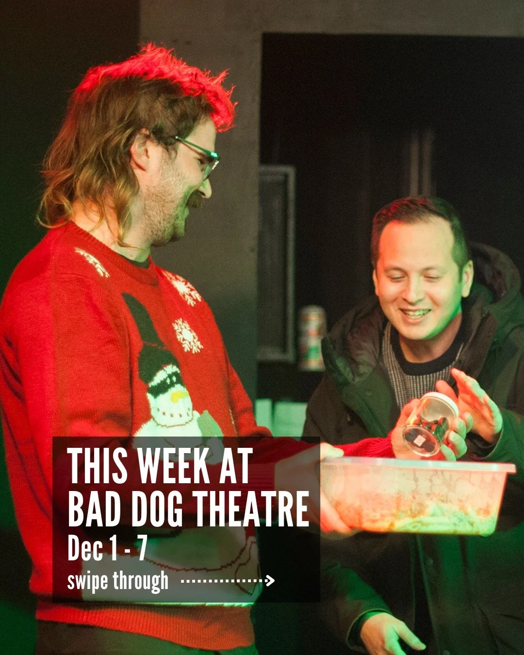 Check out what's going on at Bad Dog Theatre this week!

MARQUEE SHOWS: 

🏎️ MAESTRO 
Fri, Dec 5 | 7pm | @comedybarto (945 Bloor St. West) 

Maestro: The Improv Comedy Battle-Royale where a dozen improvisers compete in a crash-and-burn elimination-s