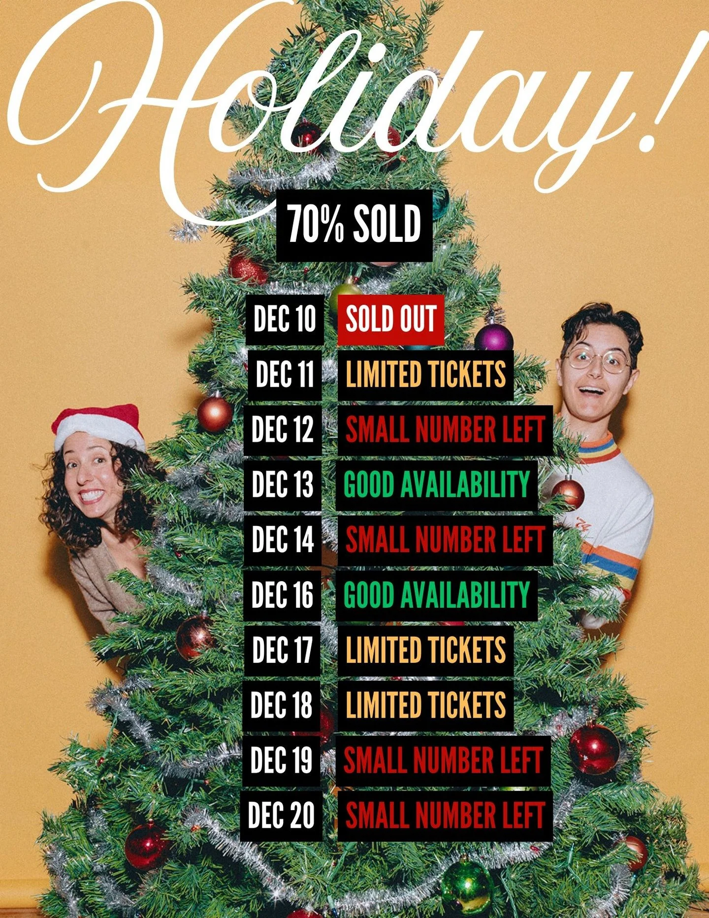 Hoping to snag some Holiday! spirit? Don't wait - tickets are selling fast! 

Make sure you get your tickets for the best holiday party of the season - Holiday! An Improvised Musical opens tonight at Factory Theatre. 

#torontochristmas #toronto #chr