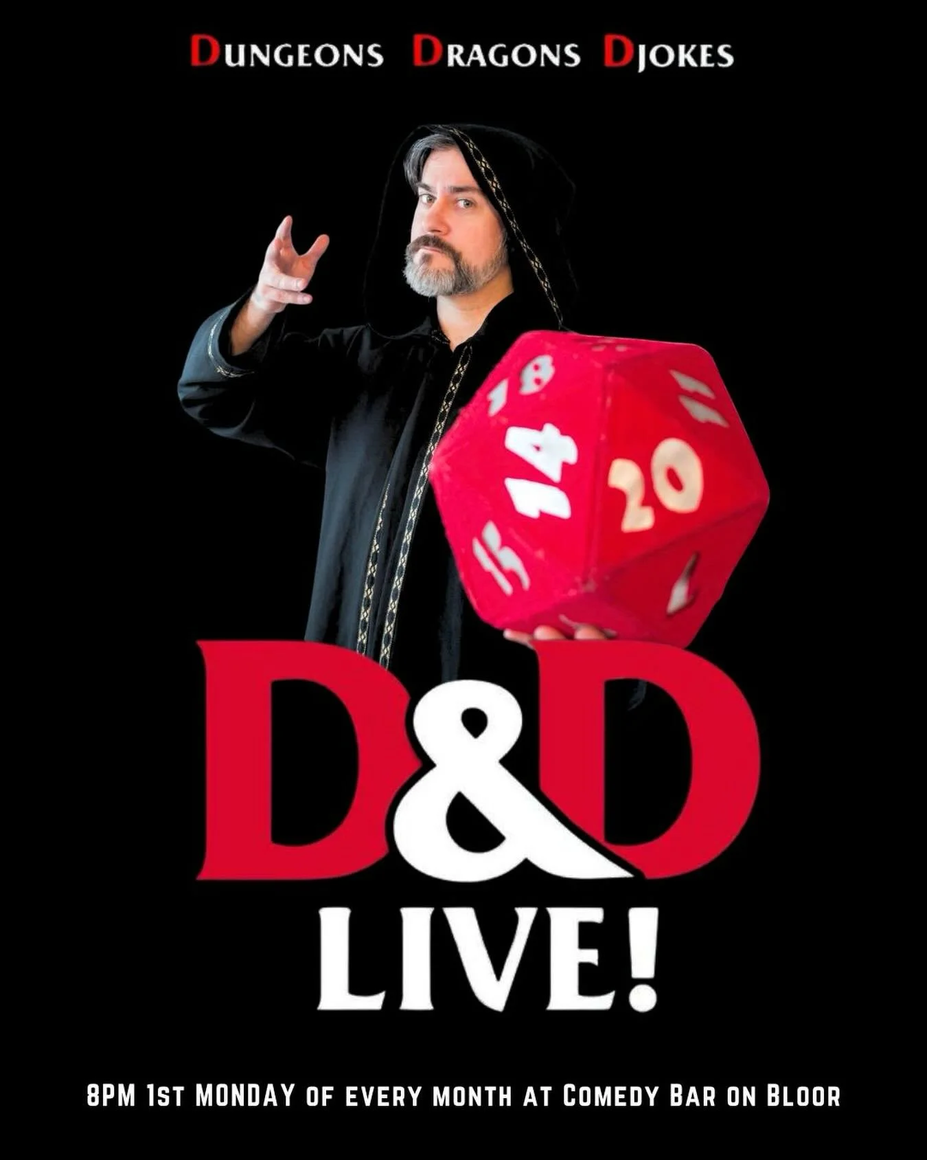 TONIGHT! 🐉🎲 Journey to the fantastic, yet familiar, realm of T&rsquo;Rannah in Toronto&rsquo;s premier unscripted adventure comedy serial!

Audience members will be asked to take up the 20 sided Die of Power and roll to determine the fate of our he