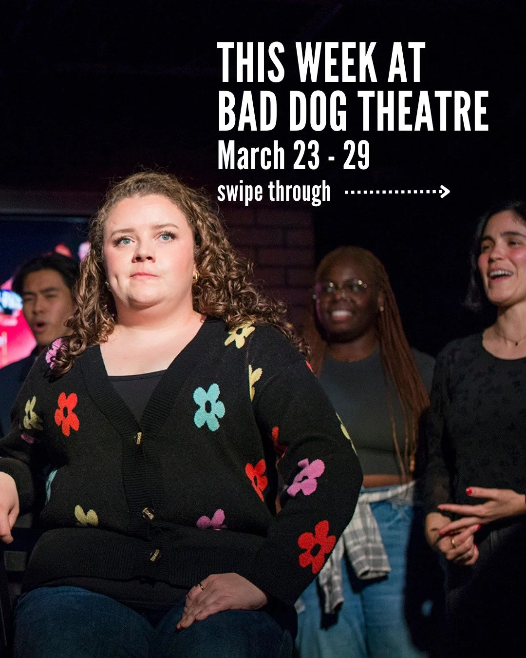 Check out what's going on at Bad Dog Theatre this week! 

MARQUEE SHOWS: 

📈 RETURN TO OFFICE 
Fri, March 27 | 7pm | @rivolitoronto (334 Queen St W) 

A workplace comedy set inside a company forced back into in-person work. Each night, the audience 