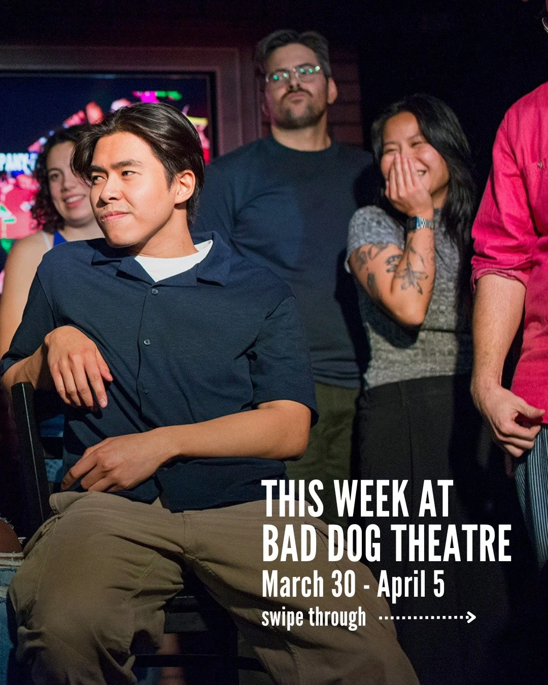 Check out what's going on at Bad Dog Theatre this week! 

MARQUEE SHOWS: 

📈 RETURN TO OFFICE 
Fri, April 3 | 7pm | @rivolitoronto (334 Queen St W) 

A workplace comedy set inside a company forced back into in-person work. Each night, the audience n