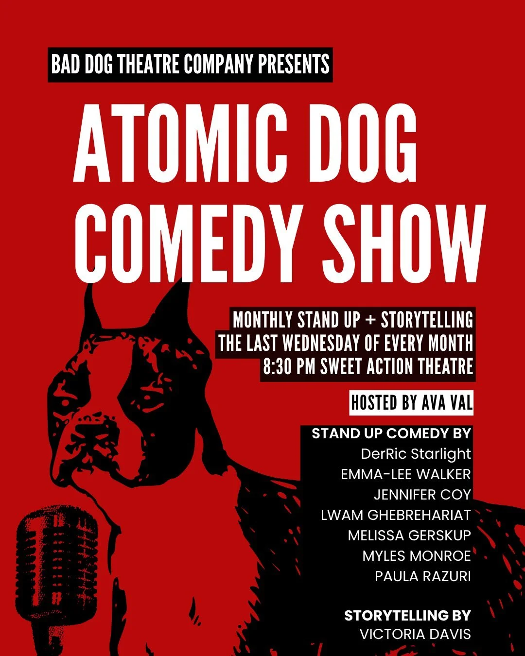 Join us at Atomic Dog Comedy Show this Wednesday July 29th 8:30pm at @sweetactiontheatre! 

Your monthly dose of stand-up and storytelling from some of Toronto&rsquo;s most exciting comedic voices. Every last Wednesday of the month, we bring together