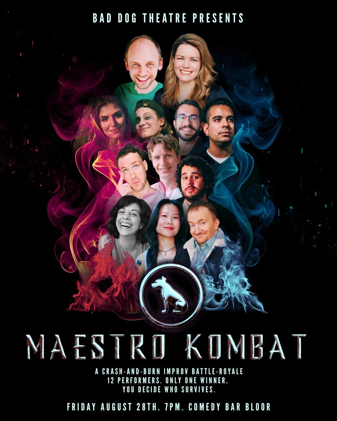 🤼&zwj;♂️ TONIGHT! Join us for the season finale of Maestro: The Improv Comedy Battle-Royale! A dozen improvisers compete in a crash-and-burn elimination-style showdown. There can only be one survivor, and the power to crown the Maestro is YOURS.

Fe