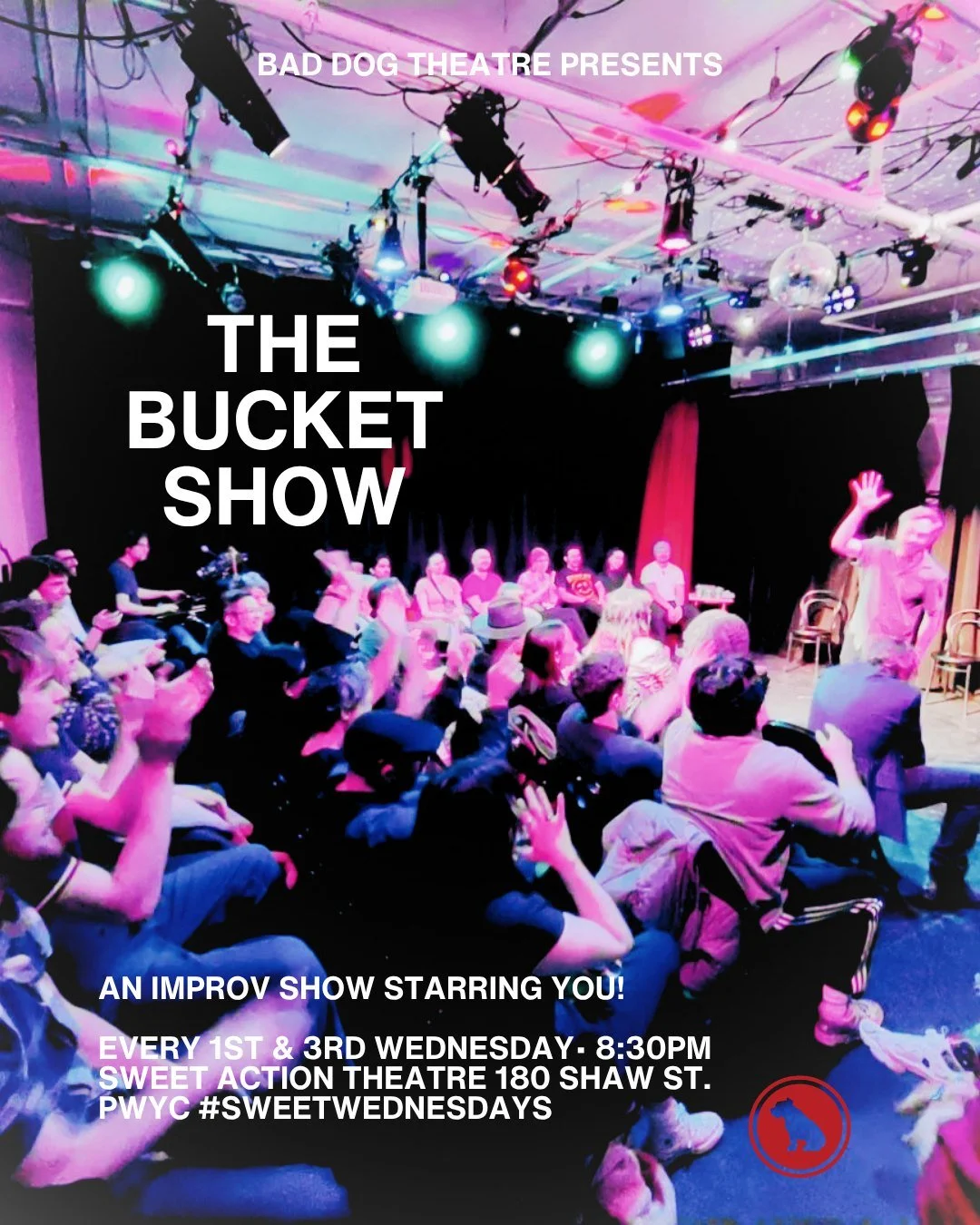 It's a Sweet Sweet Wednesday TONIGHT at @sweetactiontheatre! We've got:

7PM | ACADEMY SHOWCASE: HAROLD STUDIO 2 &amp; SWEET SWEET FRIENDS

Watch our talented Studio Series Students do Their Thing! This hilarious showcase features performances by Ale
