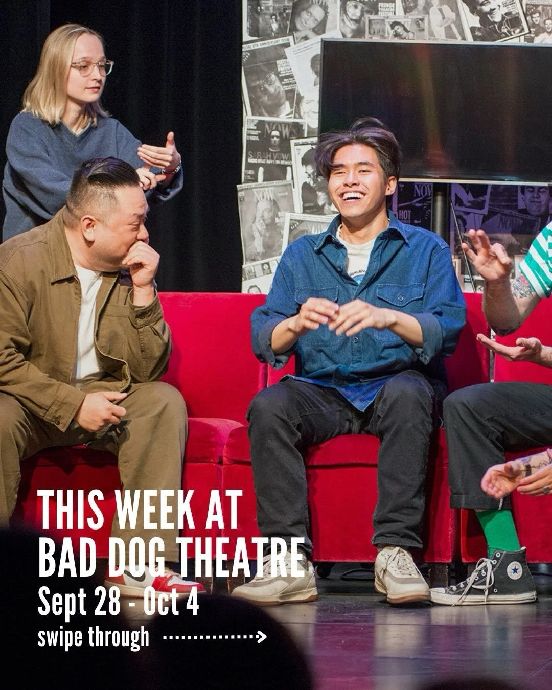 Check out what&rsquo;s going on at Bad Dog Theatre this week!

MARQUEE SHOWS: 

💋 SUPER HOT DATE NIGHT 
Sat, Oct 3 | 8pm | @societyclubhouse (967 College Street) 

Comedy inspired by dating disasters and romantic misfires. Toronto&rsquo;s sharpest i