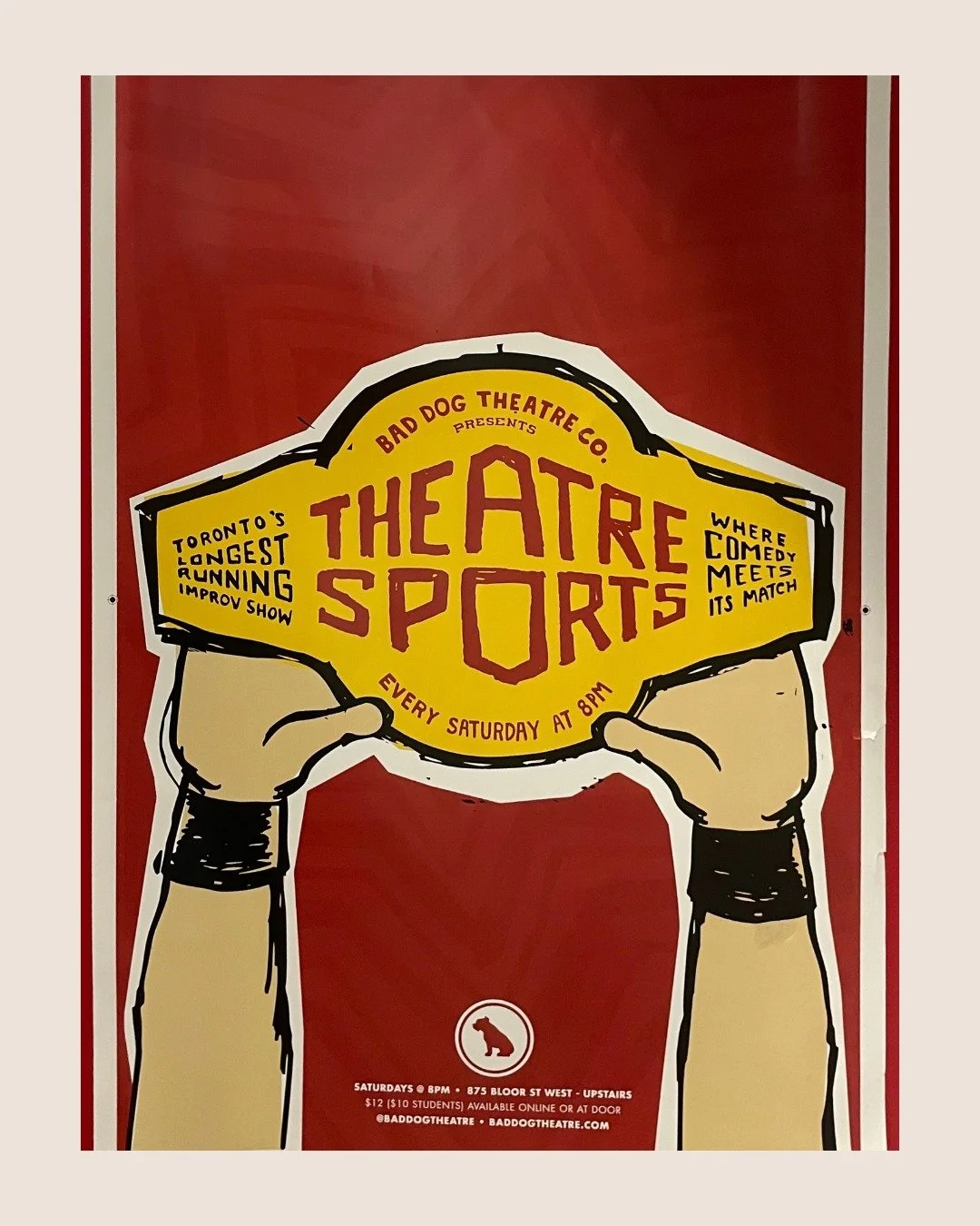 As we start thinking about building a new home for Bad Dog, we&rsquo;re taking a stroll down memory lane! Check out this old #Theatresports poster from when we were at our old space on Bloor!

Share your favourite memory of Bad Dog's old spaces! Comm