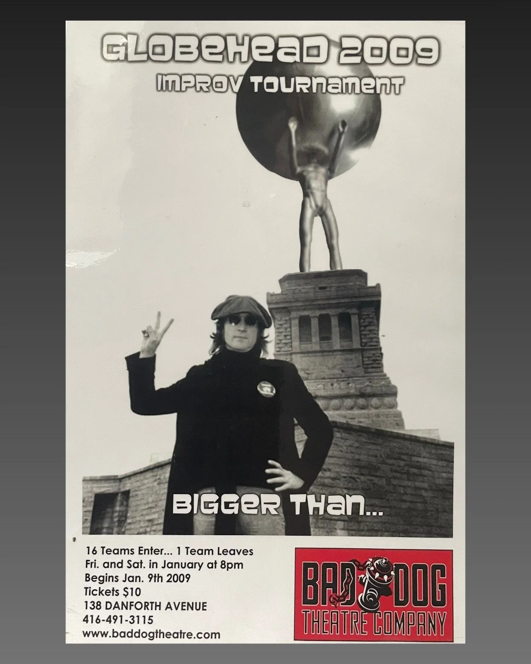 As we start thinking about building a new home for Bad Dog, we&rsquo;re taking a stroll down memory lane! Check out this old #Globehead poster from 2009 when we were at our old space on Danforth!

Share your favourite memory of Bad Dog's old spaces! 