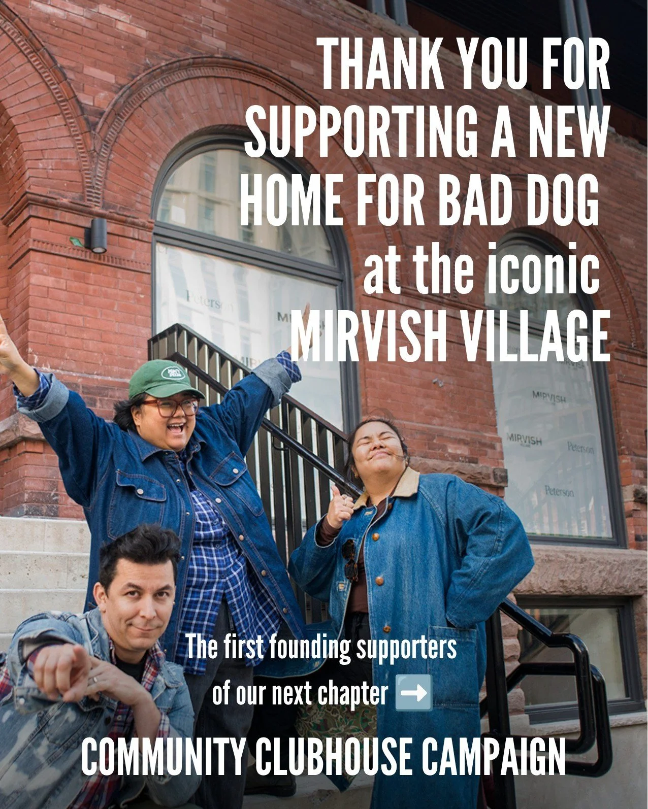 🏡 Thank you to our generous supporters! We're steps closer to building a new home for Bad Dog!

For more than 40 years, Bad Dog has been a place where people found creativity, confidence, friendship, artistic opportunity, and community.

Now, we&rsq