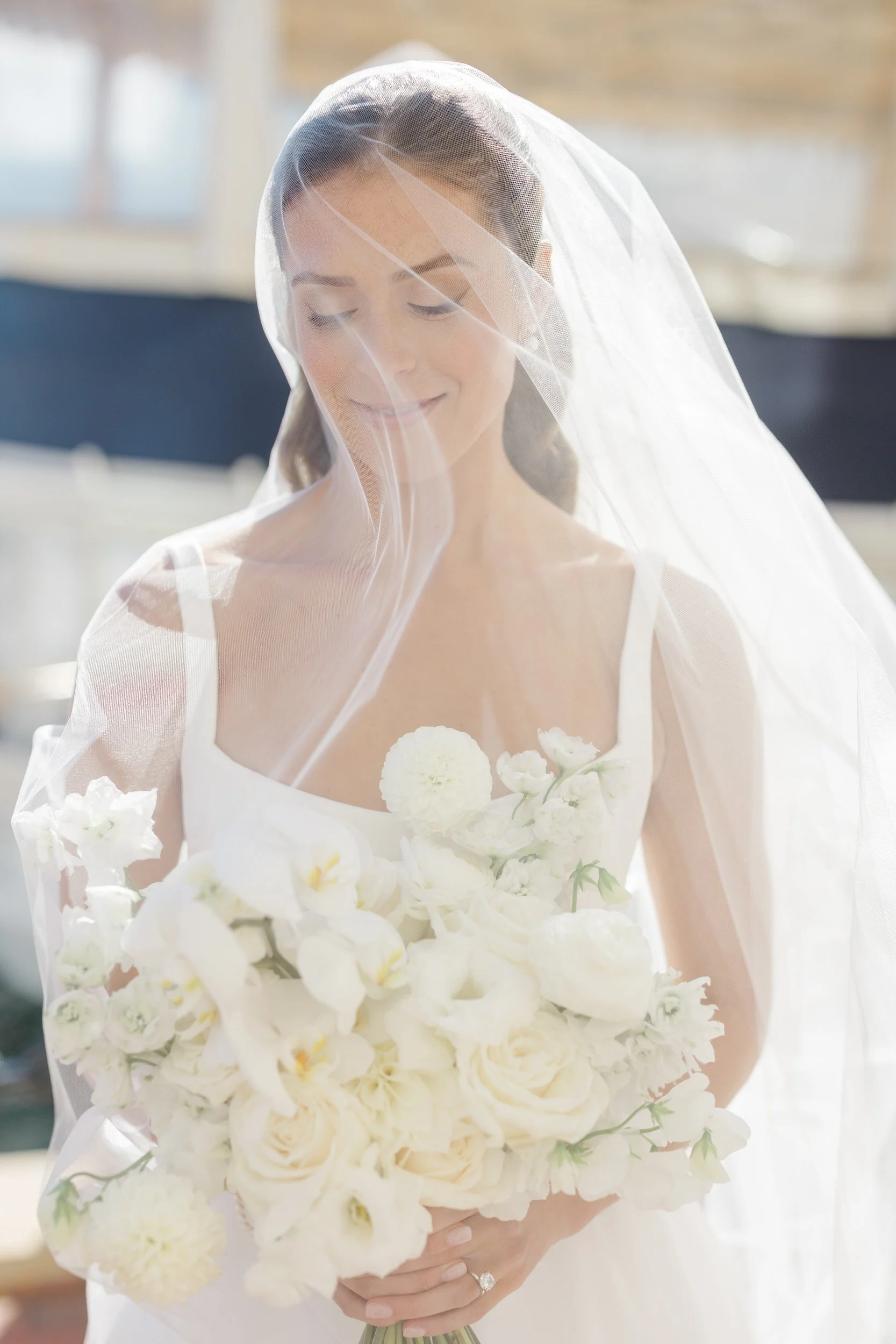 Couple portraits  at Boston Harbor Hotel Wedding