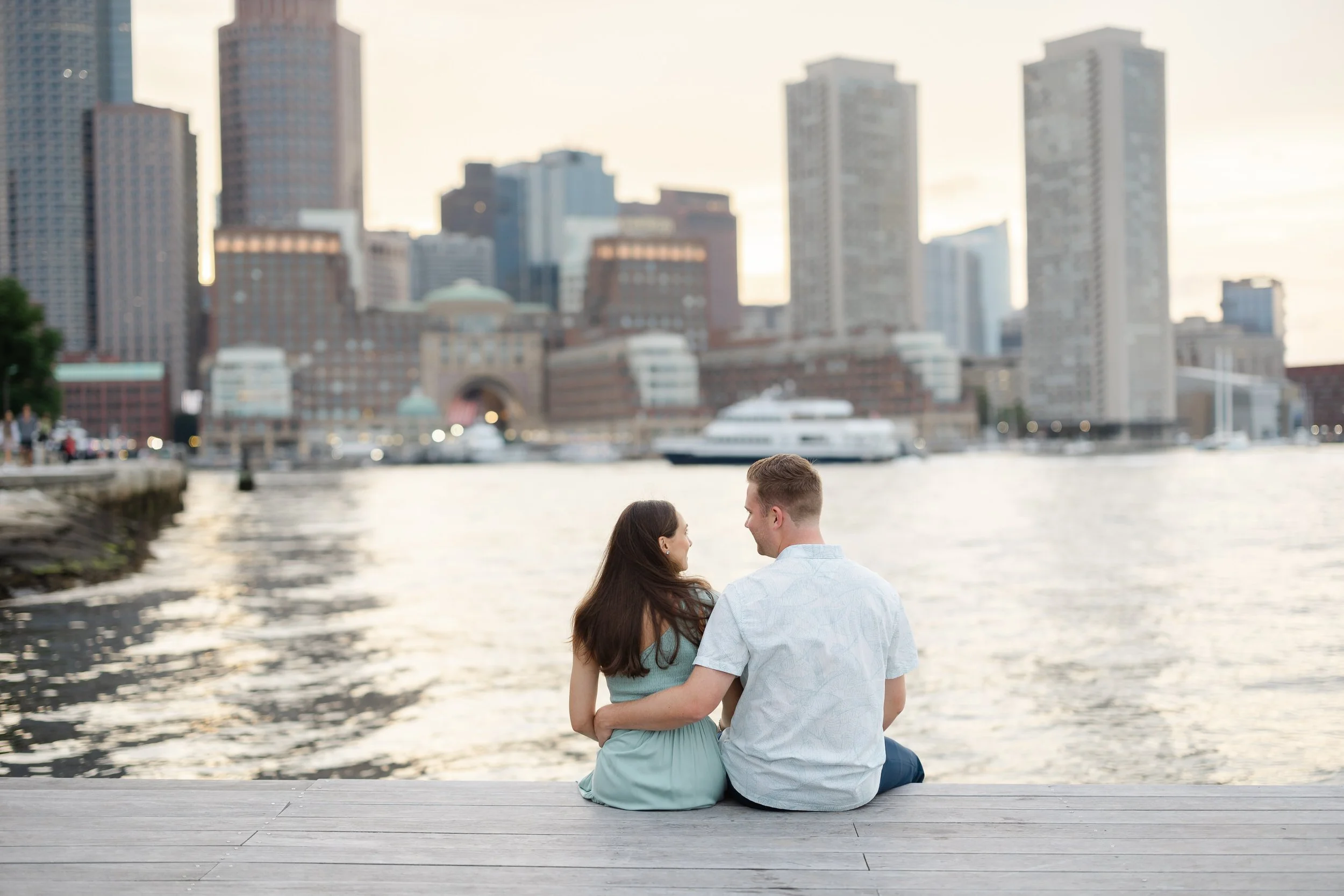 Fan Pier Park Boston Engagement Session