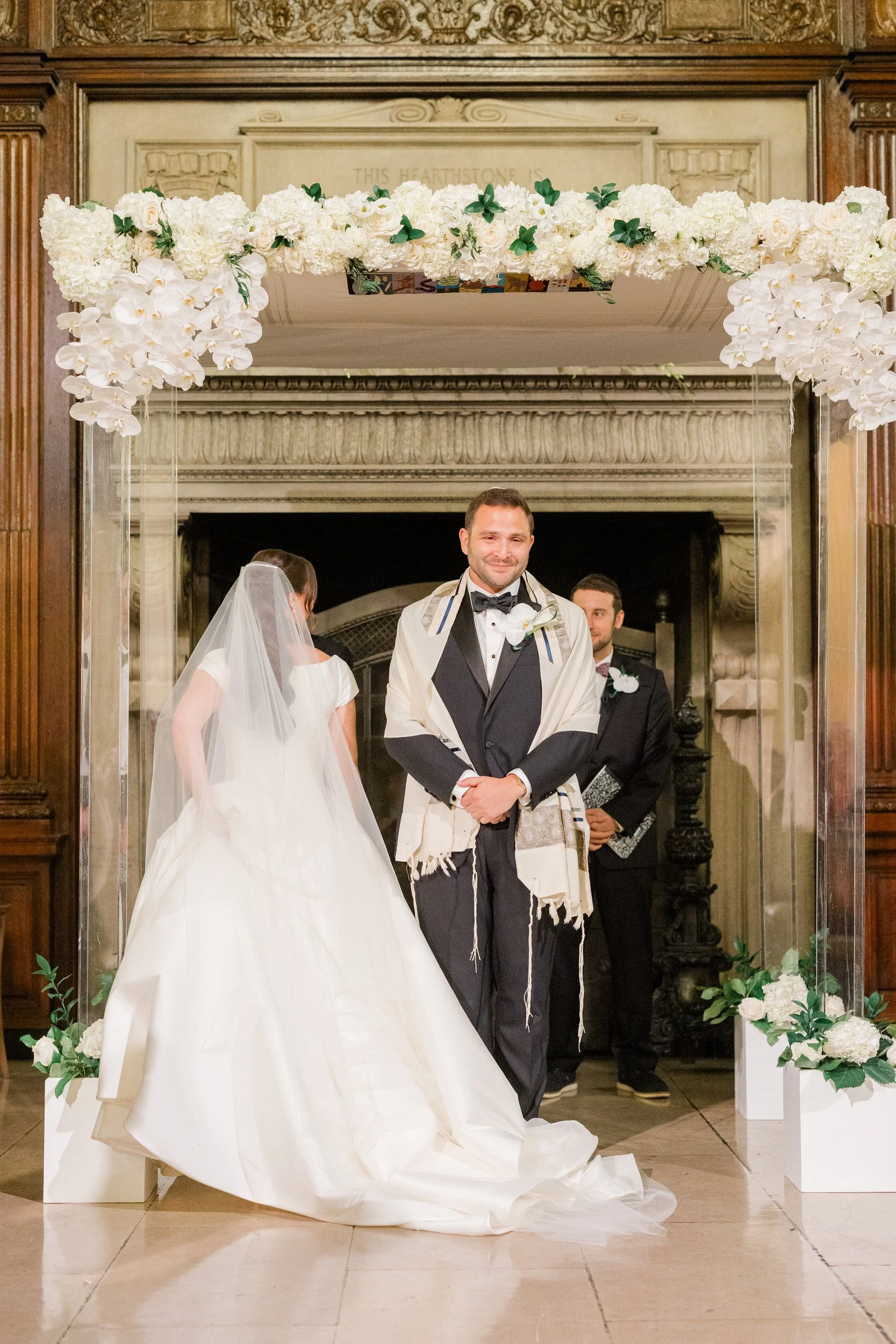 Wedding ceremony at the Harvard Club of Boston Wedding