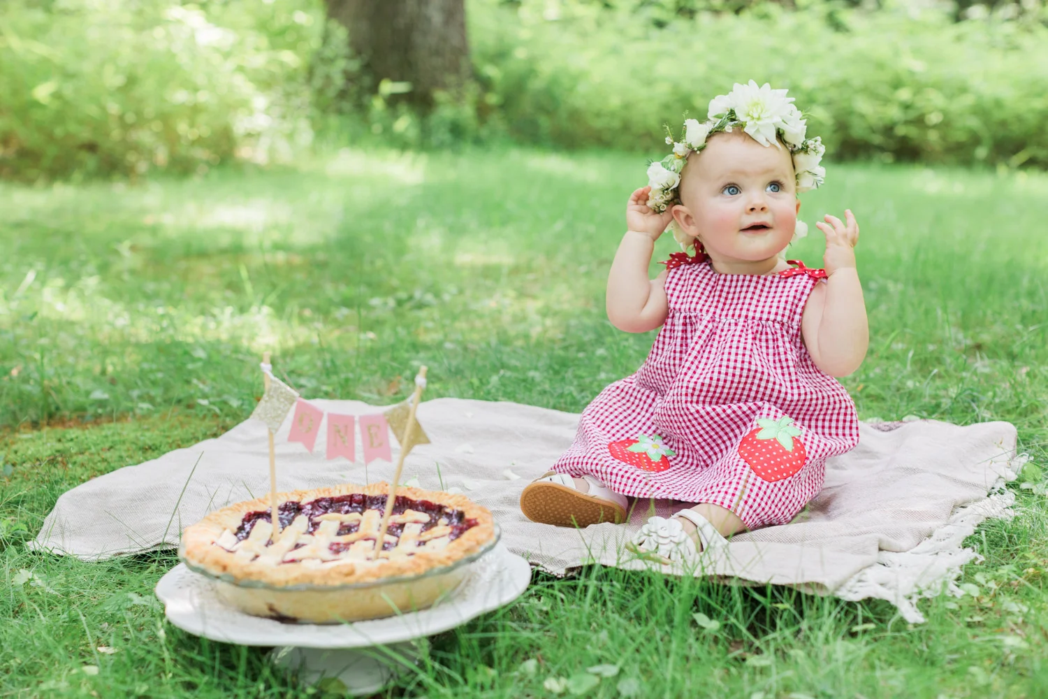 Mia's 1 Year Old Pie Smash