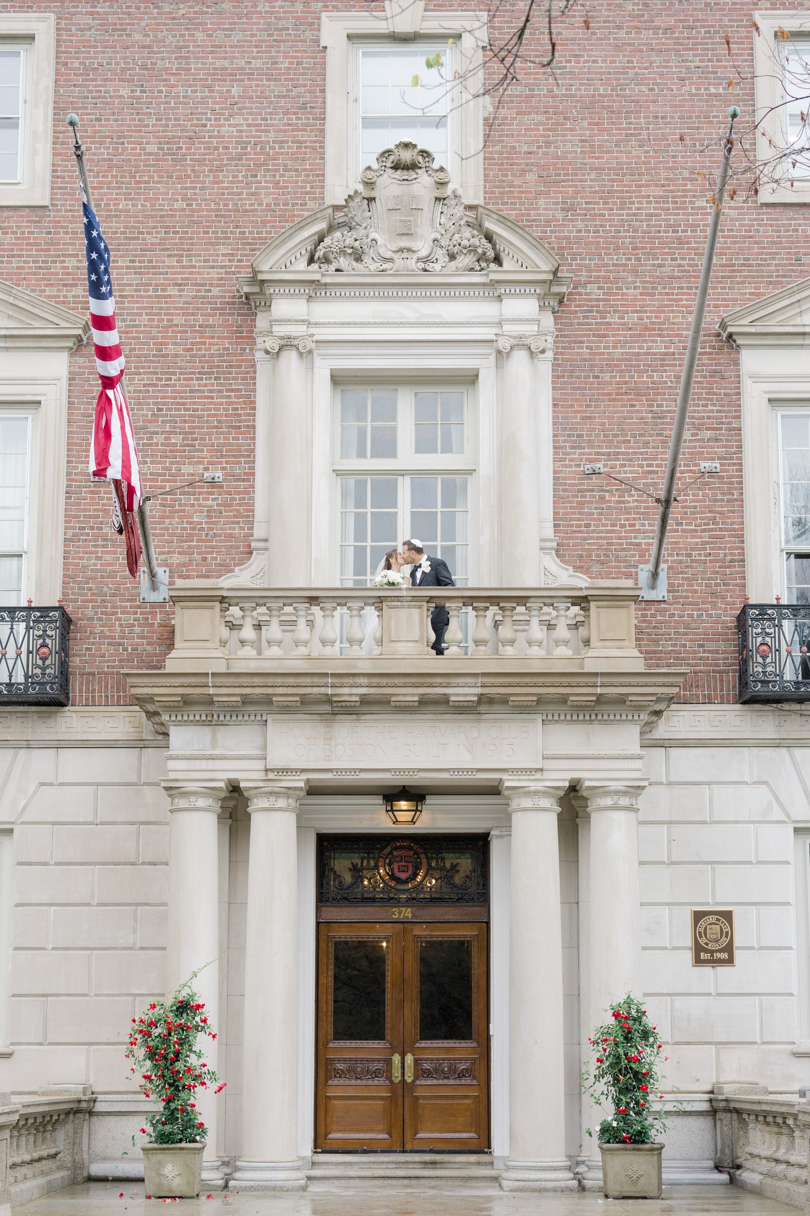 Couple portraits at the Harvard Club of Boston Wedding