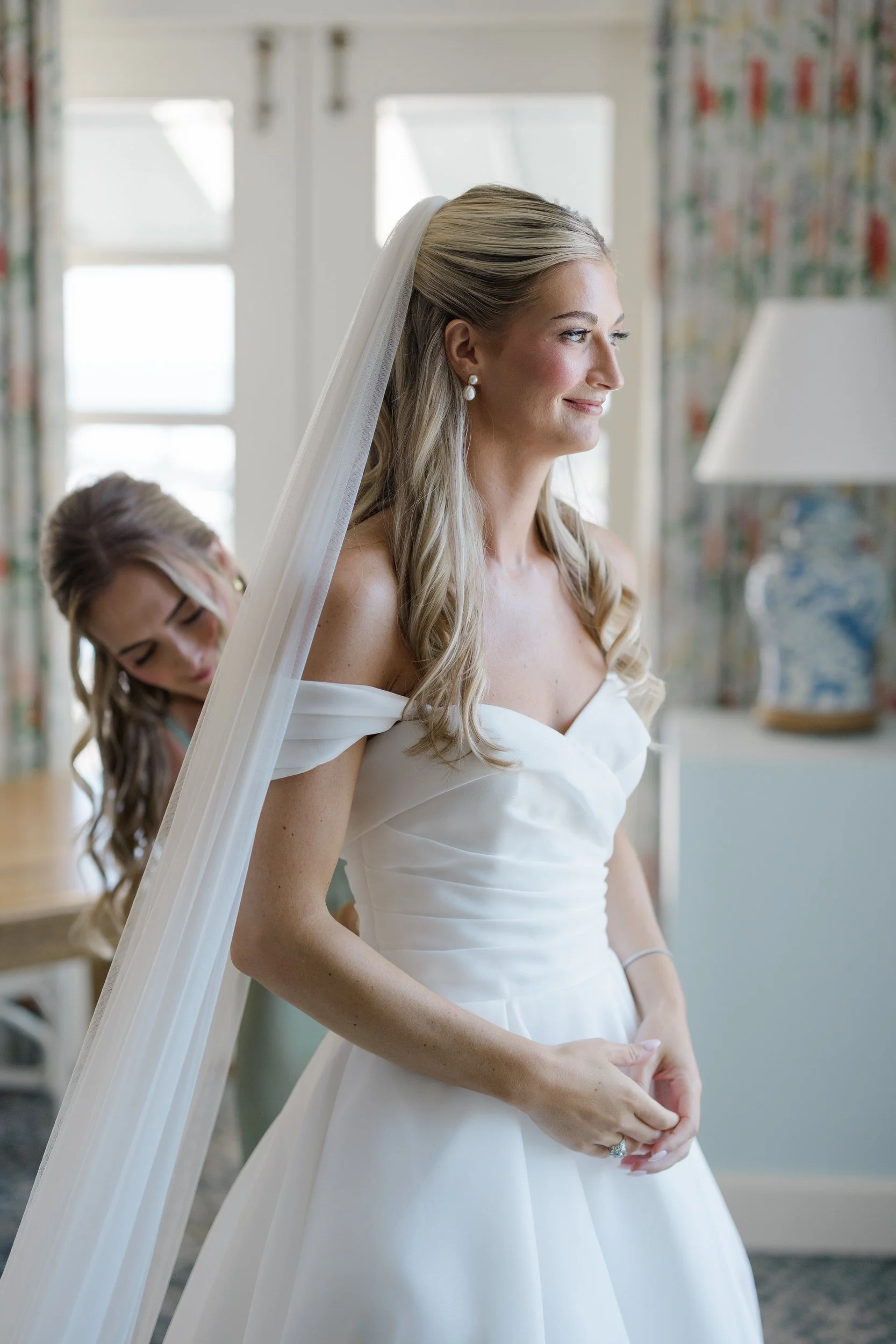 Bride at the Dunes Club Wedding