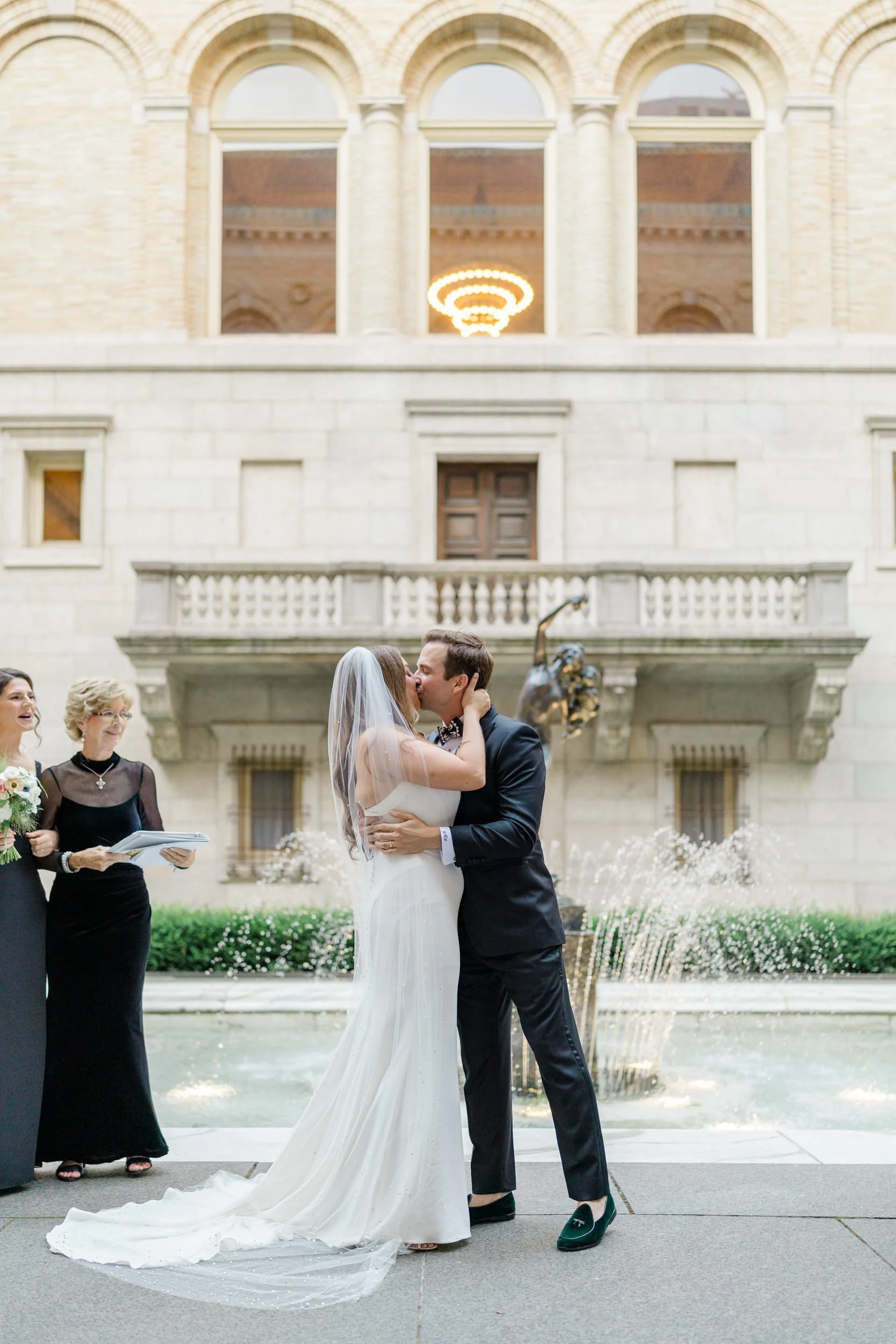 Boston Public Library Wedding Ceremony Courtyard