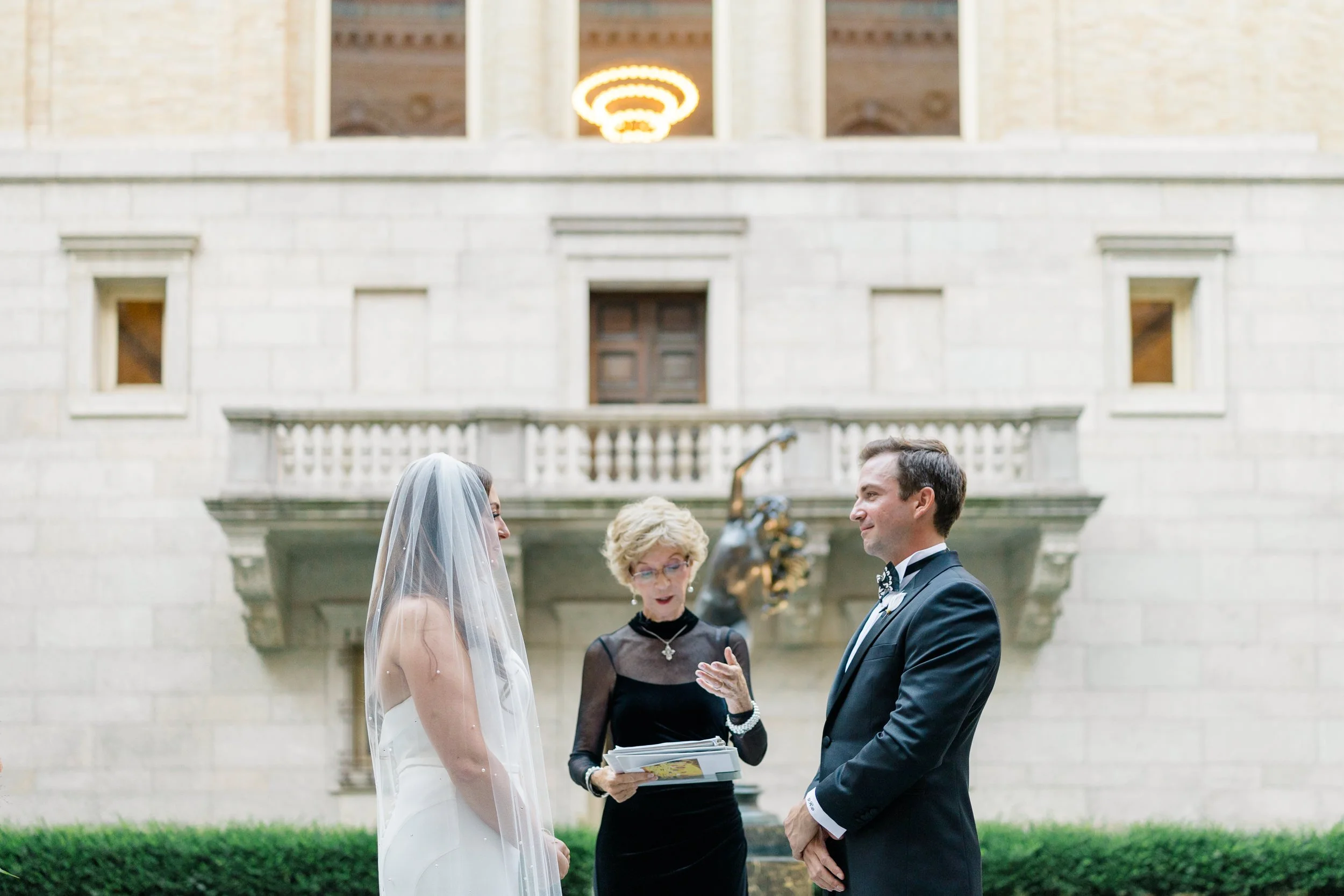Boston Public Library Wedding Ceremony Courtyard