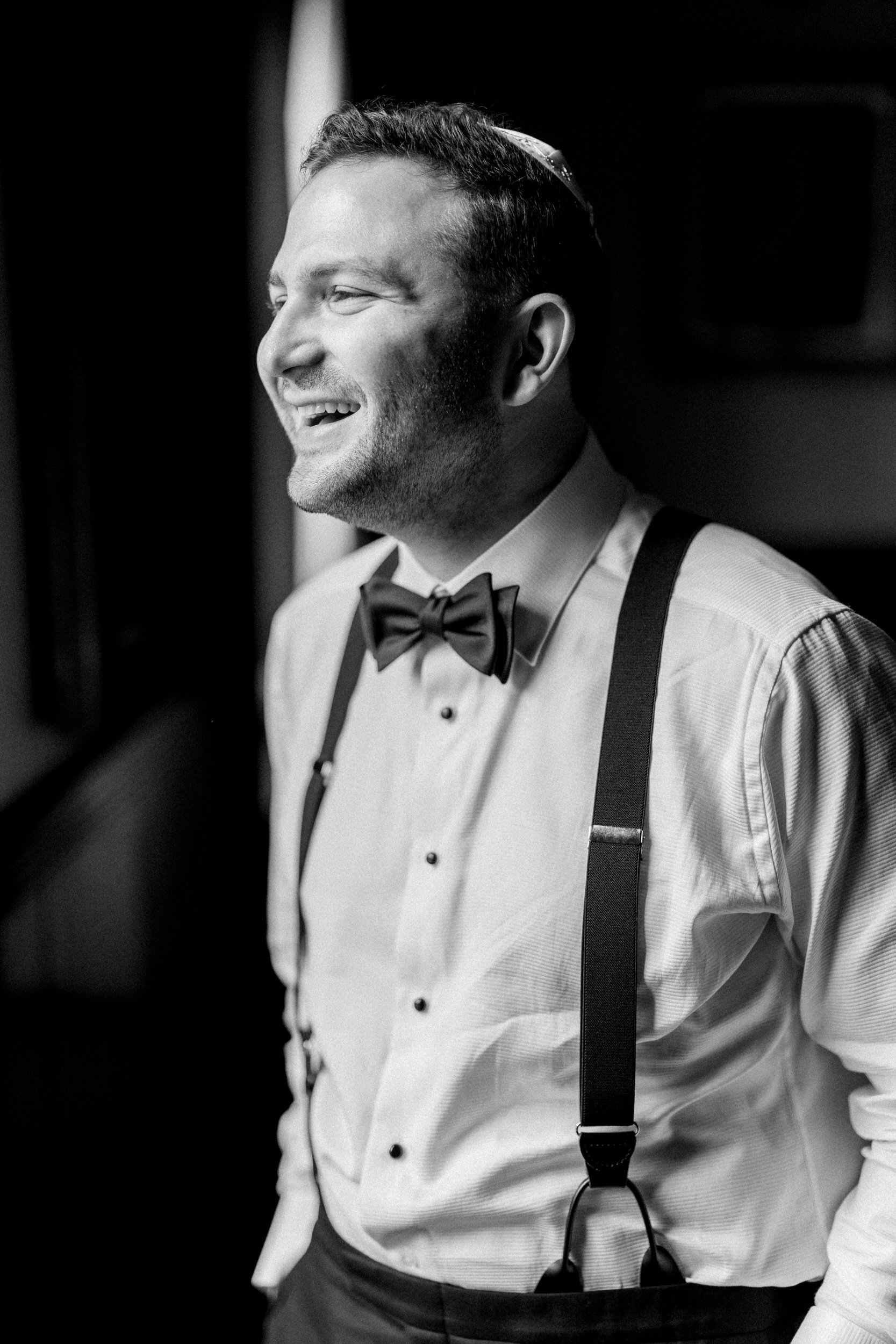 Groom gets ready at the Harvard Club of Boston Wedding