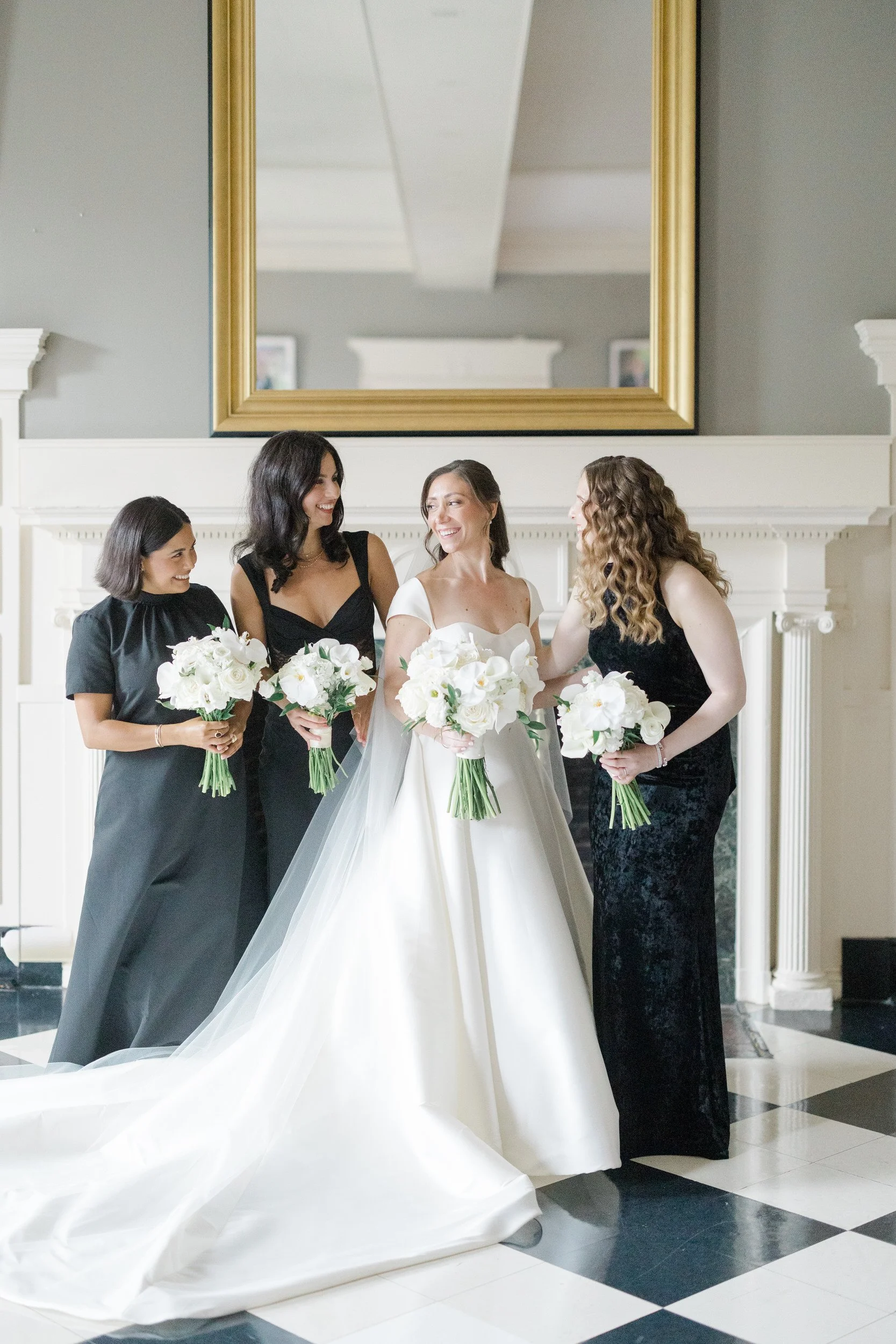 Bridesmaids at the Harvard Club of Boston