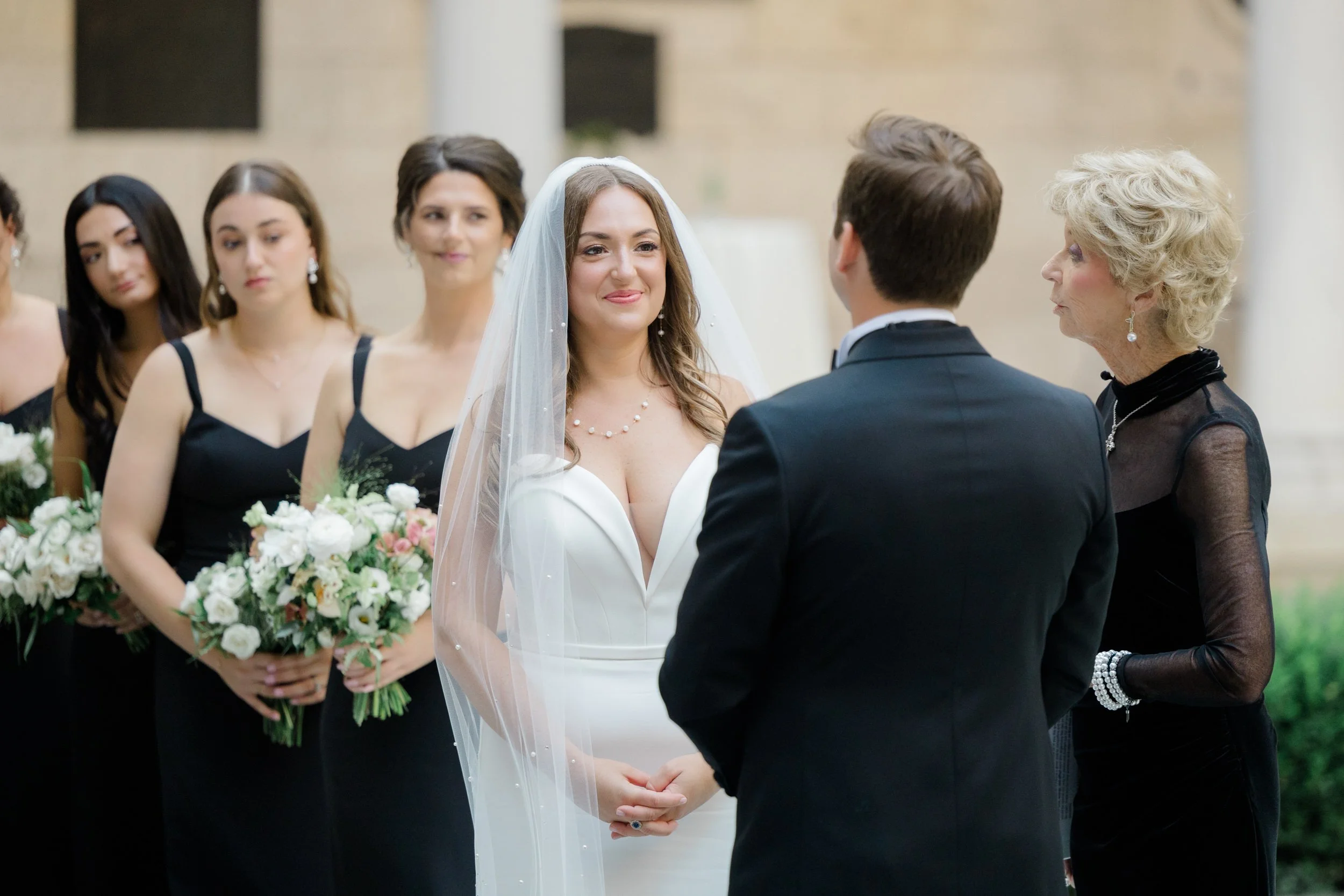 Boston Public Library Wedding Ceremony Courtyard
