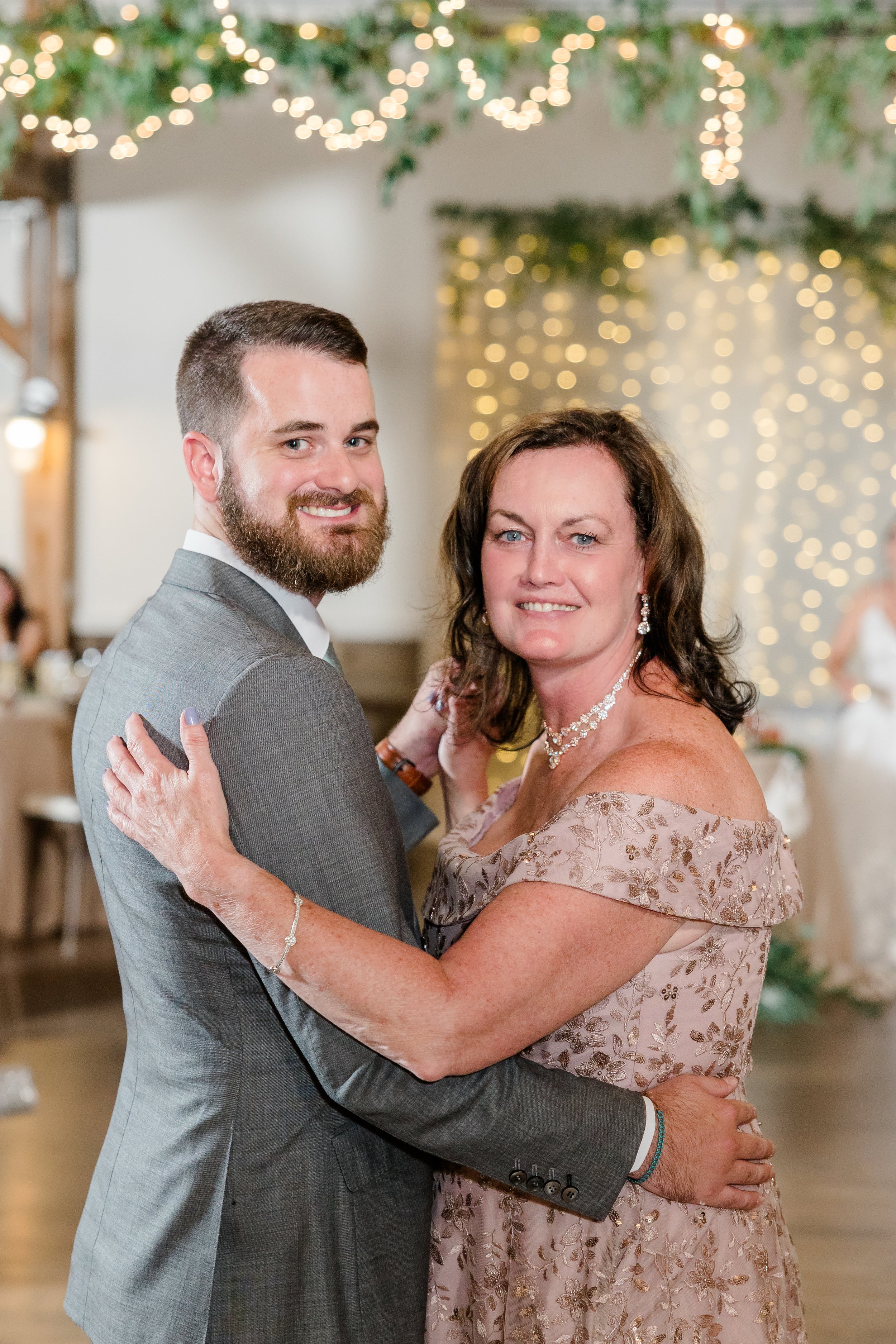 Groom and his mom share their first dance at Mountain Top Inn Vermont Wedding