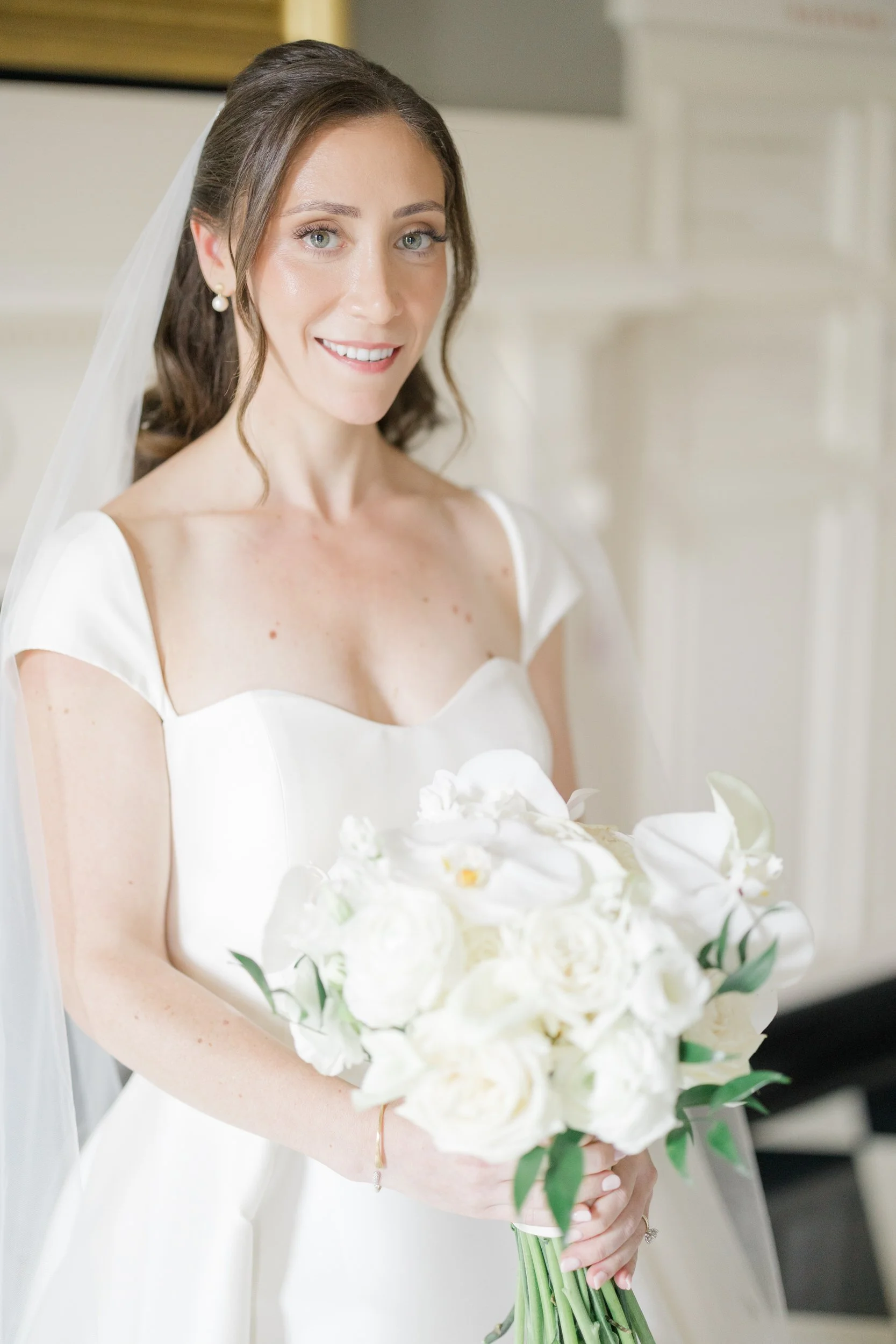 Bridal portrait at the Harvard Club of Boston
