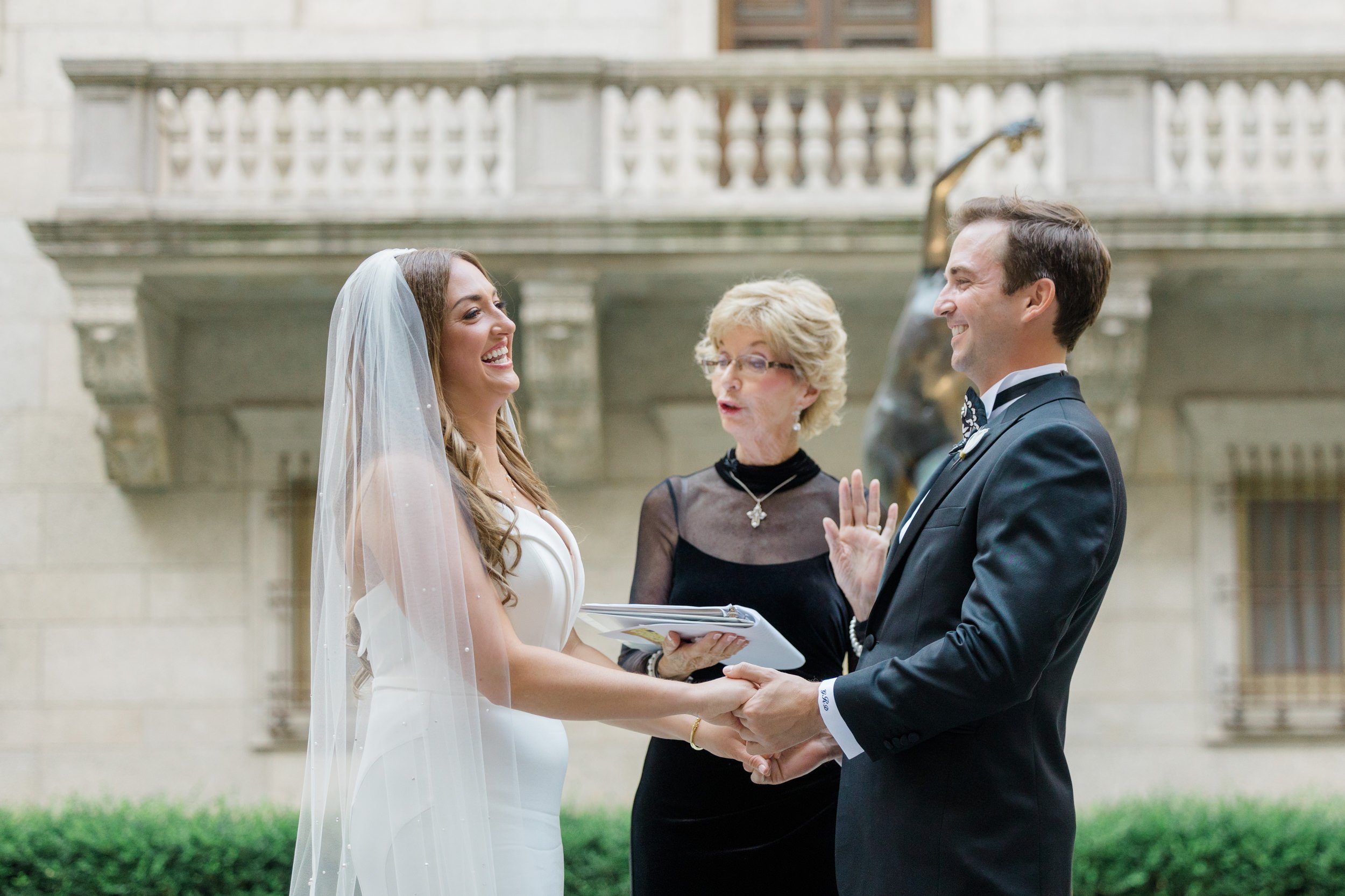 Boston Public Library Wedding Ceremony Courtyard